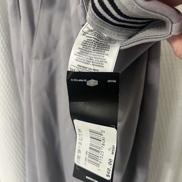 NEW Adidas Baseball Pants Boys Triple Stripe Open Bottom Relaxed Fit XL Grey YXL - Picture 4 of 5